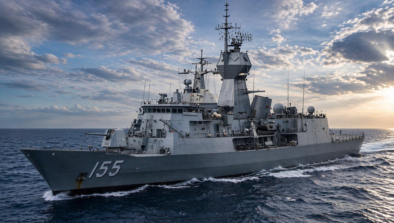 ANZAC Class frigate FFH 155 at sea
