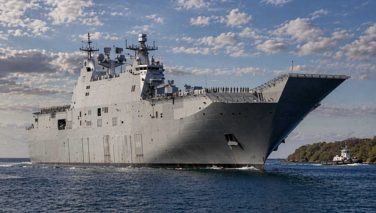 Canberra Class LHD underway